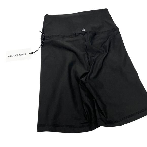 Weworewhat Lace Up Biker Active Short in Black size XS NWT - Picture 2 of 5